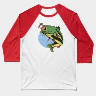 Fishing Perch Fish Baseball T-Shirt